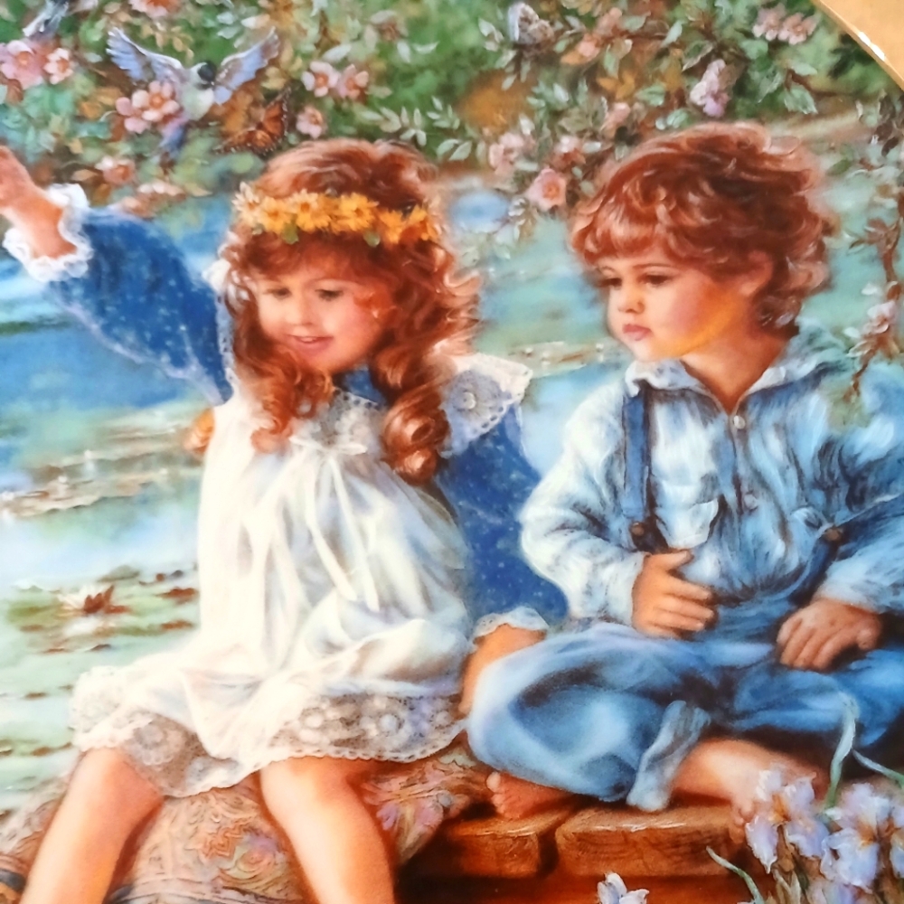 RECO, "PATIENCE" 1991. Decorative Plate with Children Illustration
